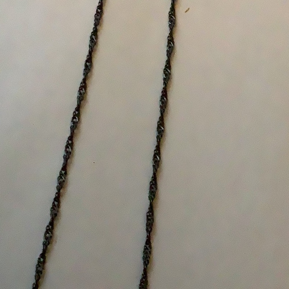 Solid silver Cross Pendant Necklace black chain - Picture 3 of 3